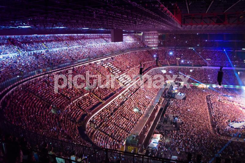 big crowd on stadium at a live concert 